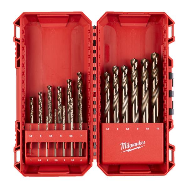 Milwaukee4932493867 Shockwave Red Cobalt HSS-G Metal Drill Bit Set (19 Pieces)