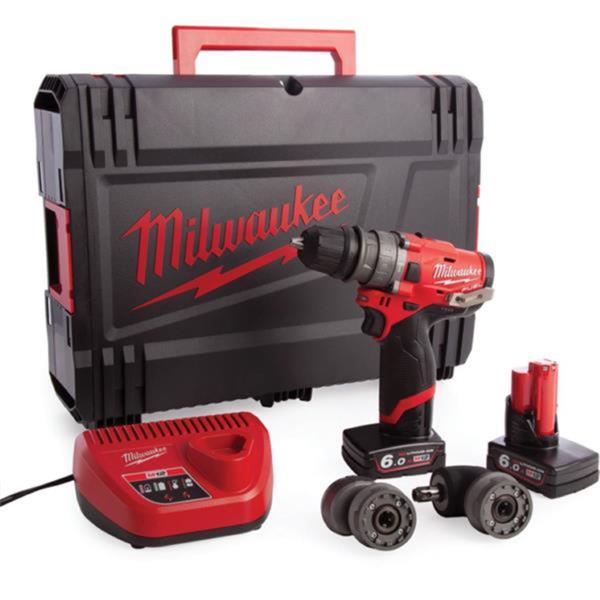 MilwaukeeM12FPDXKIT-602X 12V FUEL 4 In 1 Combi Drill (2x6Ah)