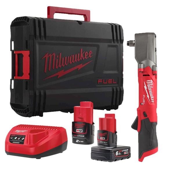 Milwaukee M12FRAIWF12-622X 12V 1/2" Right Angle Impact Wrench (1x2.0Ah + 1x6.0Ah)