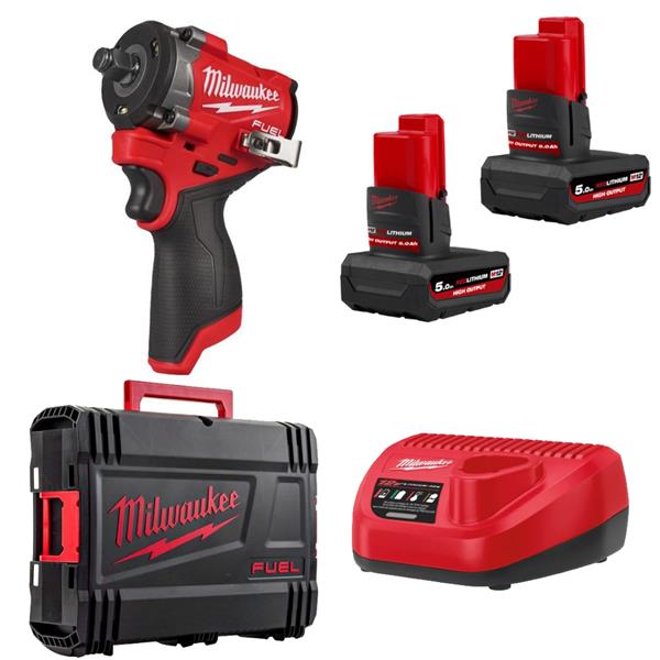 Milwaukee M12FCIWF12G3-502X M12 1/2'' FUEL GEN 3 Compact Impact Wrench (2x5Ah)