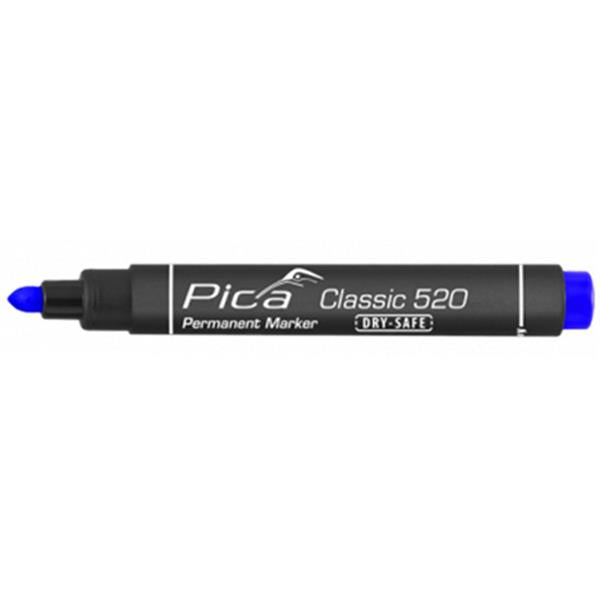 Pica520/41 Classic 520 Blue Bullet Tip Dry Safe Permanent Marker