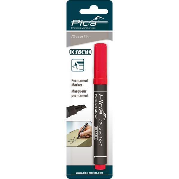 Pica521/40 Classic Red Chisel point marker (2-6 mm)