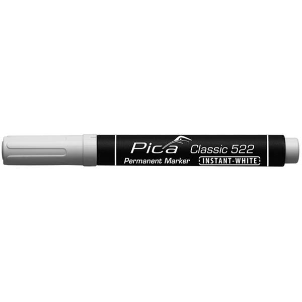 Pica522/52 Perm. Marker 2-4mm round tip white, bli