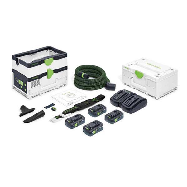 Festool576945 CLEANTEC CTLC SYS HPC 4,0 I-Plus Cordless Mobile Dust Extractor (4X4Ah)