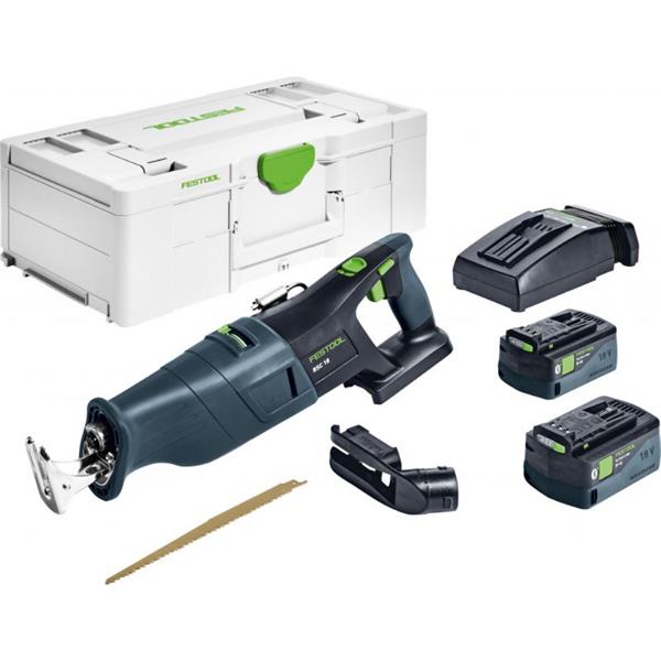 Festool576949 RSC 18 5,0 EB-Plus 18V Reciprocating Saw (2x5Ah) & SYS3 L 187 Case