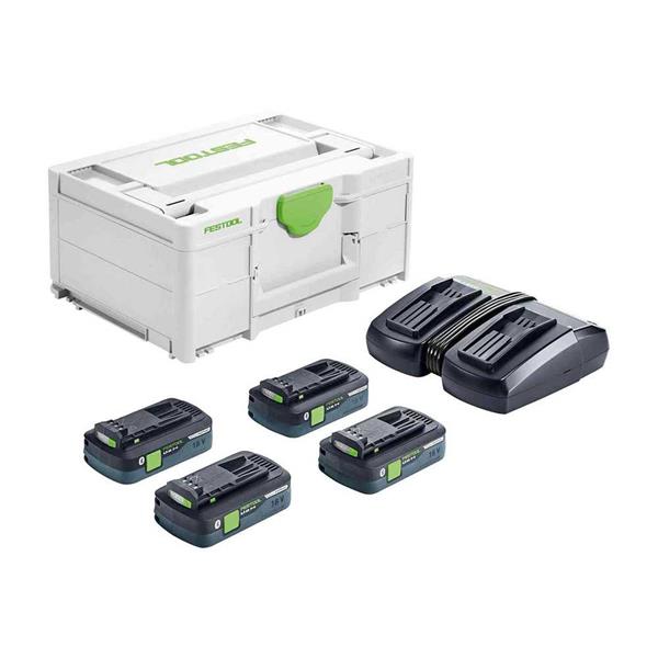 Festool577105 SYS 18V 4x4,0/TCL 6 DUO Battery and Charger Energy Set