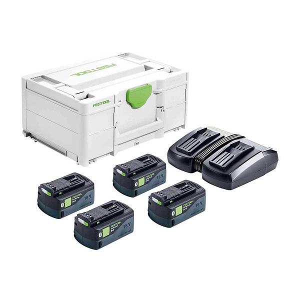 Festool577710 SYS 18V 4x5,0/TCL 6 DUO Battery and Charger Energy Set