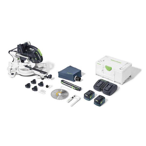 Festool577955 KSC 60 EB 5,0 I-Plus Cordless Sliding Compound Mitre Saw (2x5Ah)
