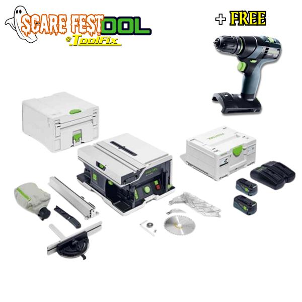 Festool577375 Cordless Table Saw CSC SYS 50 EBI-Plus (2x5Ah) (FREE 577287)