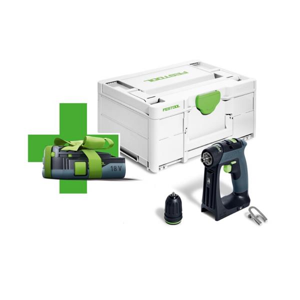 Festool578065 CXS 18-Basic-3,0 Drill Driver- Bare Unit (FREE 1x3Ah)