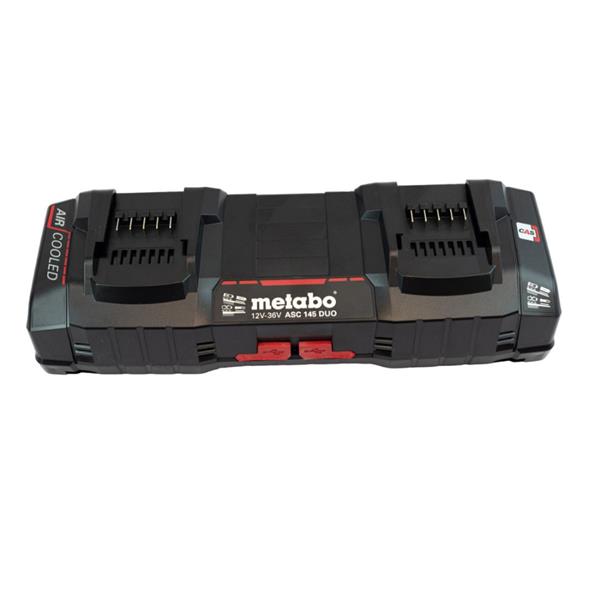 MetaboASC 145 DUO 12V / 14.4V / 18V / 36V Air Cooled Quick Twin Charger