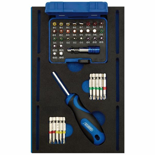 Draper40 Piece Screwdriver & Bit Set In Foam Tray 63514