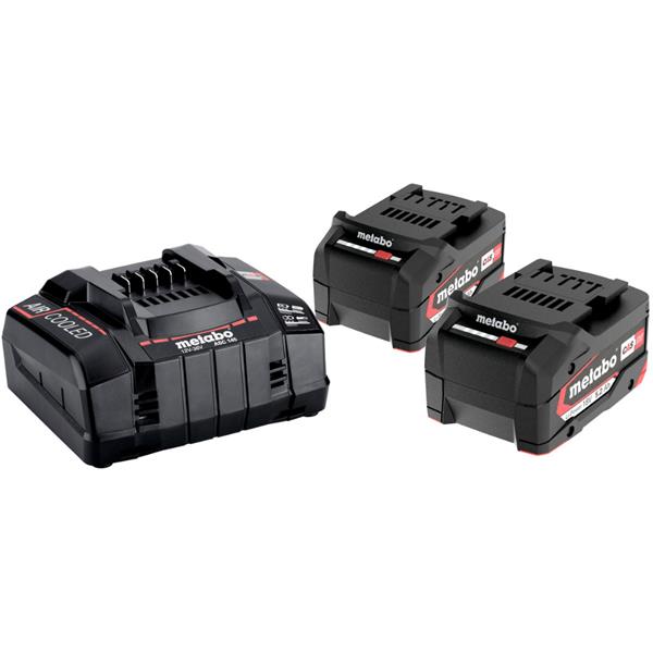 MetaboBasic Set Inc 2x 5.2Ah Li 18V Batteries & ASC 145 Charger