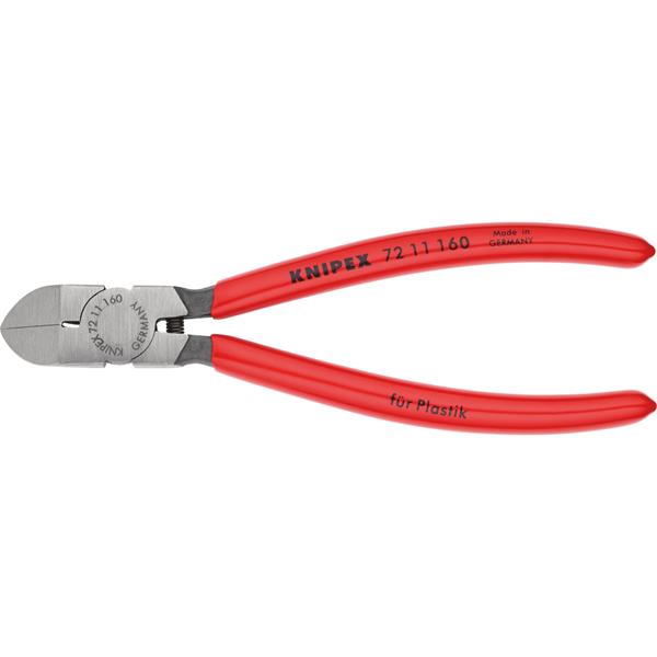 Knipex72 11 160 SB Diagonal Cutter For Plastics - Plastic Coated 160mm