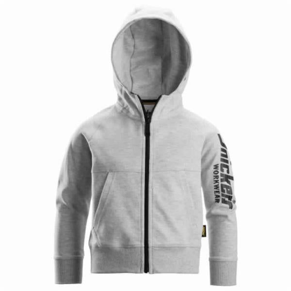Snickers7512 Junior Logo Full-Zip Hoodie - Grey Melange
