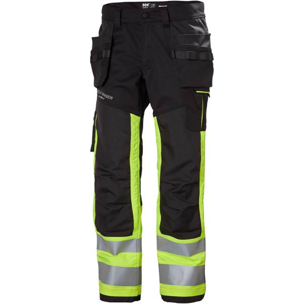 Helly Hansen 77422_369 Alna 2.0 Hi-Vis Stretch Construction Pants Trousers - Yellow/Ebony