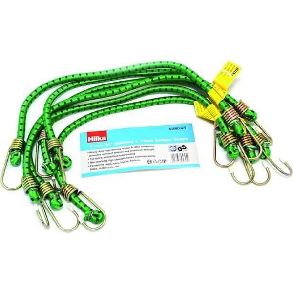 Hilka24" Heavy Duty Bungee Straps 6 Pack 84560024