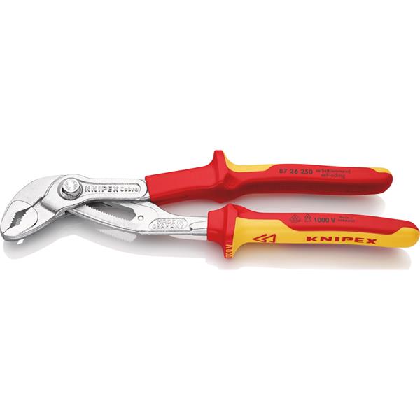 Knipex87 26 250 SB Cobra® VDE High-Tech Water Pump Pliers, Insulated, VDE-Tested 250mm