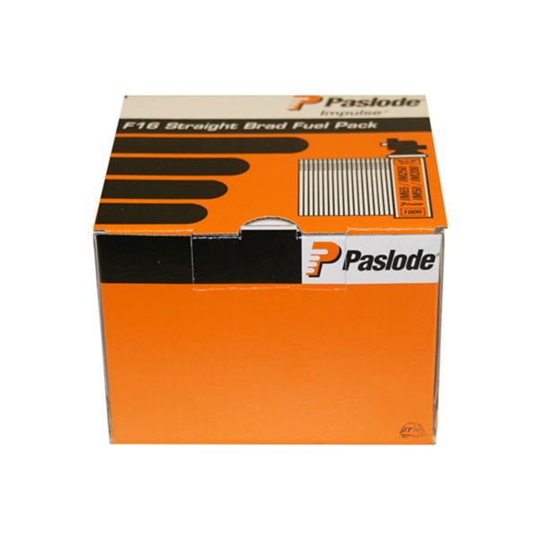 Paslode921592 Brad Fuel Pack F16 x 63mm Galvanised (2000 + 2 Fuel Cells)
