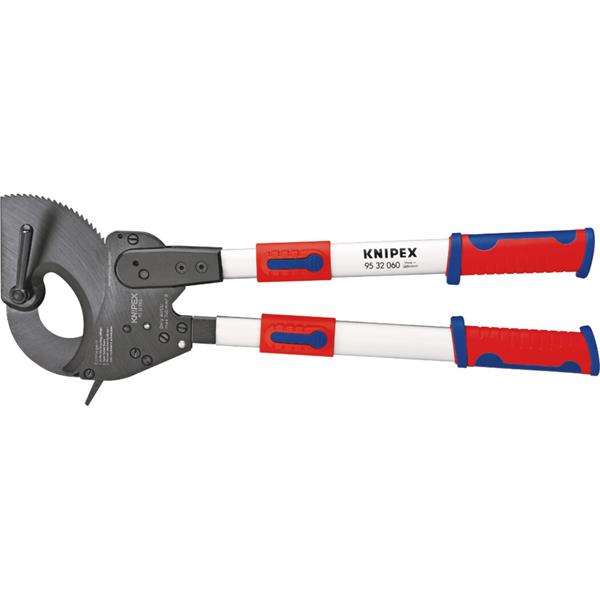 Knipex95 32 060 Cable Cutter (Ratchet Action) Telescopic Handles Multi-Component Grips 630mm