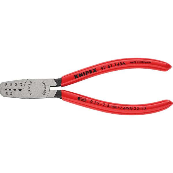 Knipex97 61 145 A SB Crimping Pliers For Wire Ferrules Plastic Coated 145mm