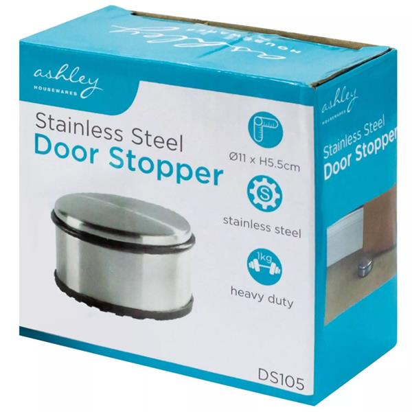 MiscStainless Steel 1Kg Door Stop 11cm x 5.5cm DS105