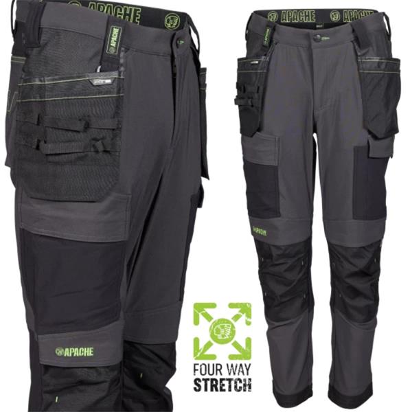 ApacheCalgary Stretch Trousers Grey / BLK