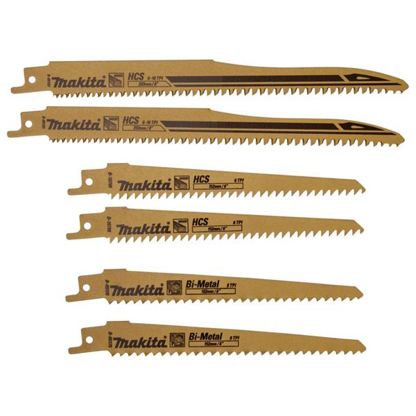 MakitaB-44432 Reciprocating Blade Set With Store Case - 6pk