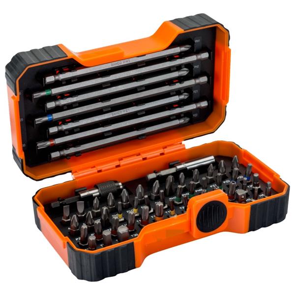Bahco1/4'' Hex 54 Piece Bit Set In Hard Case 59/S54BC
