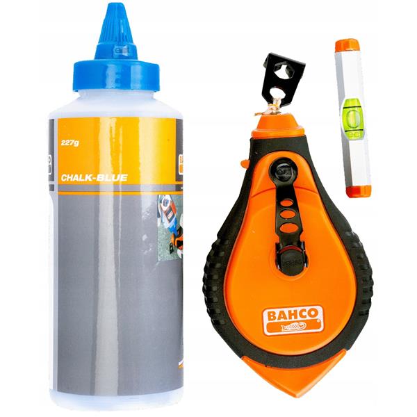 BahcoCL-1221-SET Blue Chalk, Chalk Line & Line Level Set