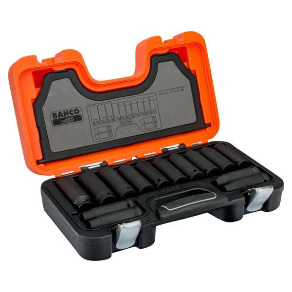 BahcoDD/S14 1/2" Drive Deep Impact Socket Set Metric Hex (14 Piece)
