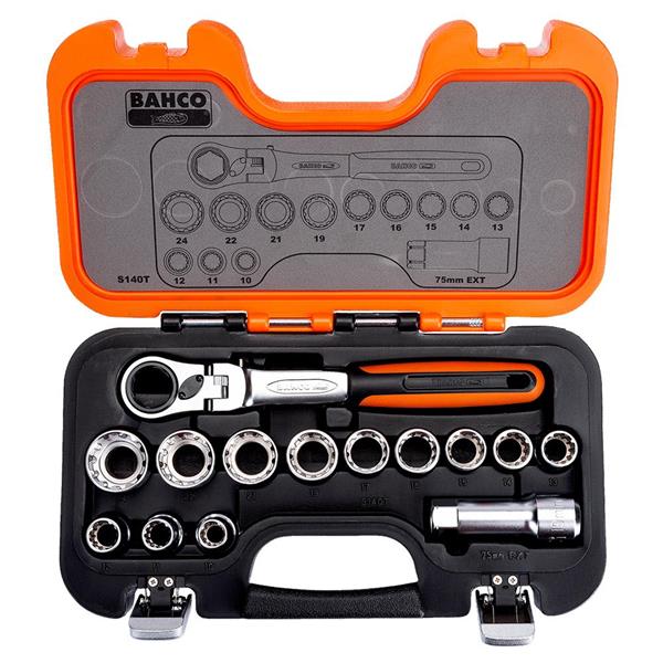 BahcoS140T 14 Piece Pass-Through Drive Socket Set