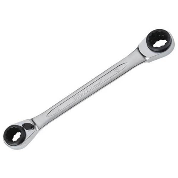 Bahco16-19 mm Ratcheting Ring Wrench with Chrome Finish 230 mm