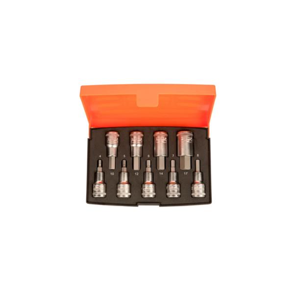 BahcoS9HEX 1/2'' Dr Socket Set With Hexagonal Bits (9 Piece)