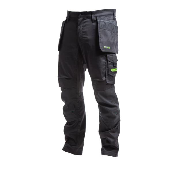 ApacheBancroft ATS Flex Slim Fit Work Trouser - Black/Grey