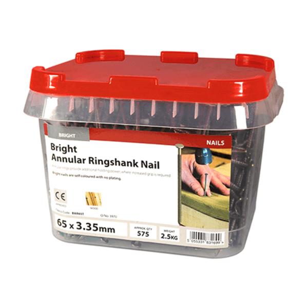 Timco50 x 2.65 Annular Ringshank Nail -Bright 2.5 KG