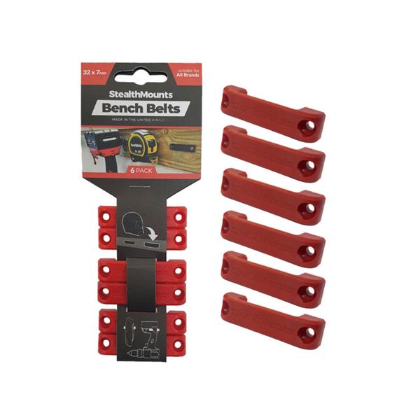 Stealth Mounts6 Pack Red Bench Belts (32 x 7mm) BB-RED-6