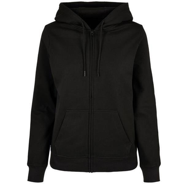 Build Your BrandBYB BB009 Women's Basic Zip Hoodie - Black