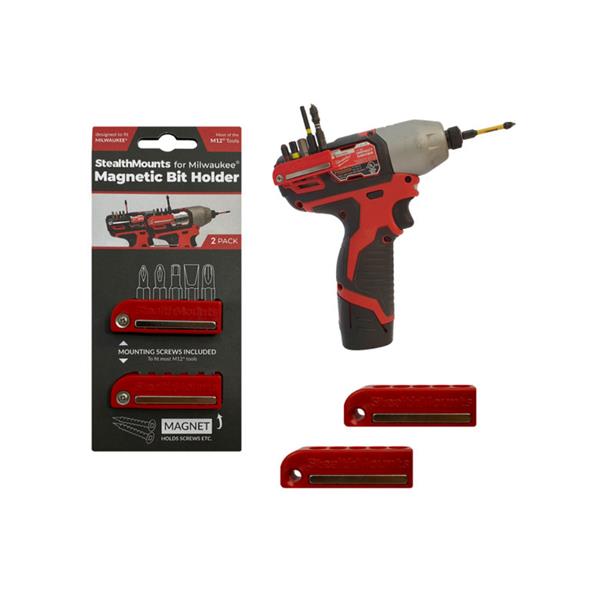 Stealth MountsMilwaukee 12v Bit Holder (2 Pack) BH-MW12-RED-2