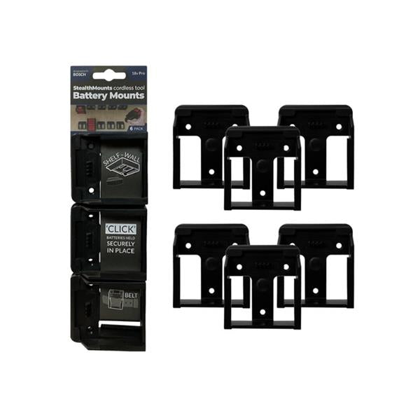 Stealth MountsBosch 18v Battery Mounts (6 Pack) BM-BO18-6