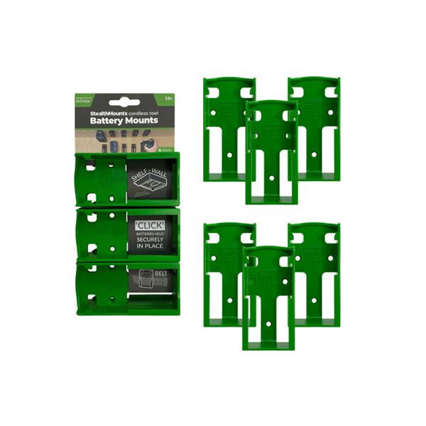 Stealth MountsFestool 18v Battery Mounts (6 Pack) BM-FT18-BLK-6