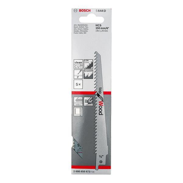 BoschBOSCH S664D 5 Piece Wood Cutting Sabre Saw Blades