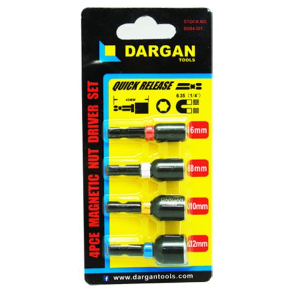 DarganMagnetic Nut Driver 4pce Bit Set