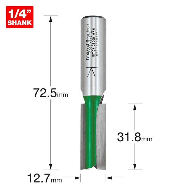 TrendTwo Flute Cutter 12.7mm diameter C022X1/4TC