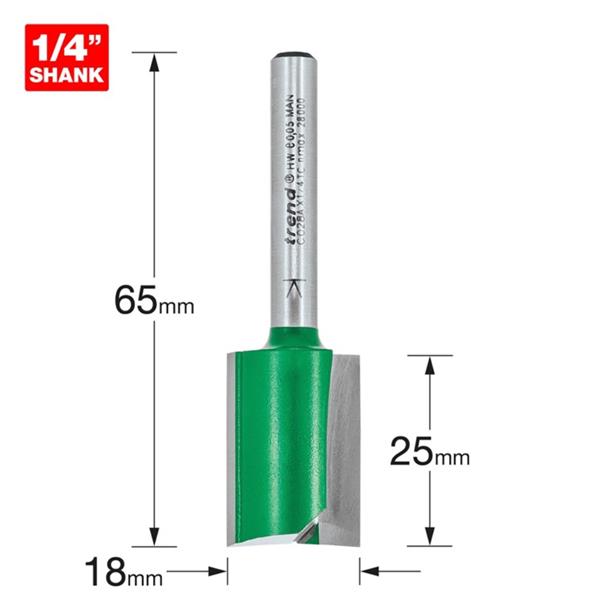 TrendTwo Flute Cutter 18.0mm diameter C028AX1/4TC
