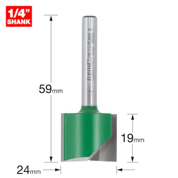 TrendC032CX1/4TC Single Flute Cutter C034 3.2mm x 11.1mm