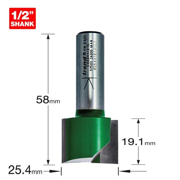 TrendTwo Flute Cutter 25.4mm diameter C033X1/2TC