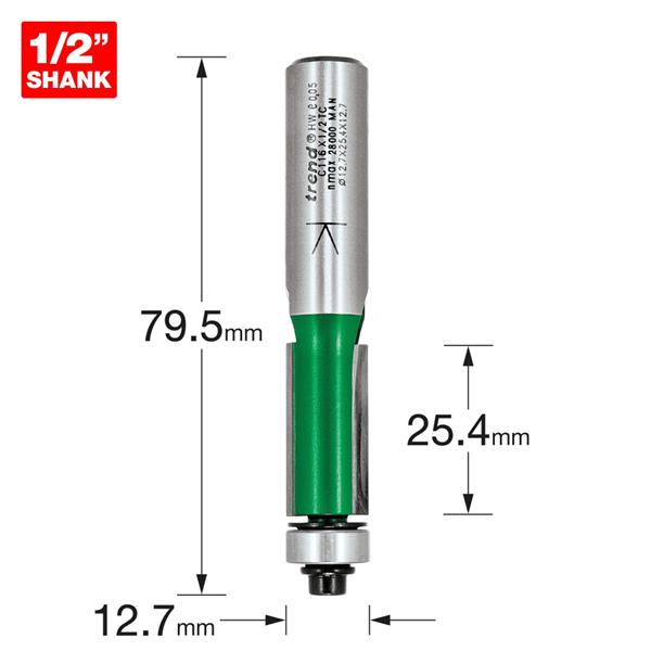 TrendSelf guided trimmer 12.7mm diameter C116X1/2TC
