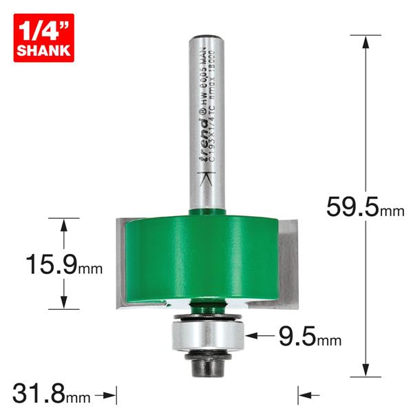 TrendBearing guided rebater 31.8mm diameter x 15.9mm C193X1/4TC