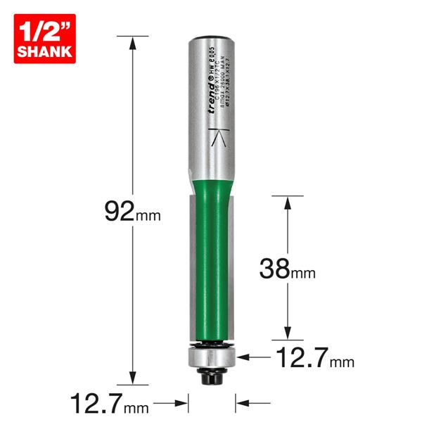 TrendBearing guided trimmer 12.7mm diameter C196X1/2TC
